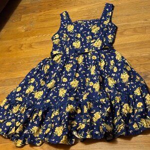 ModCloth x Collectif Retro Twee Floral Sleeveless Midi Swing Dress Size XL